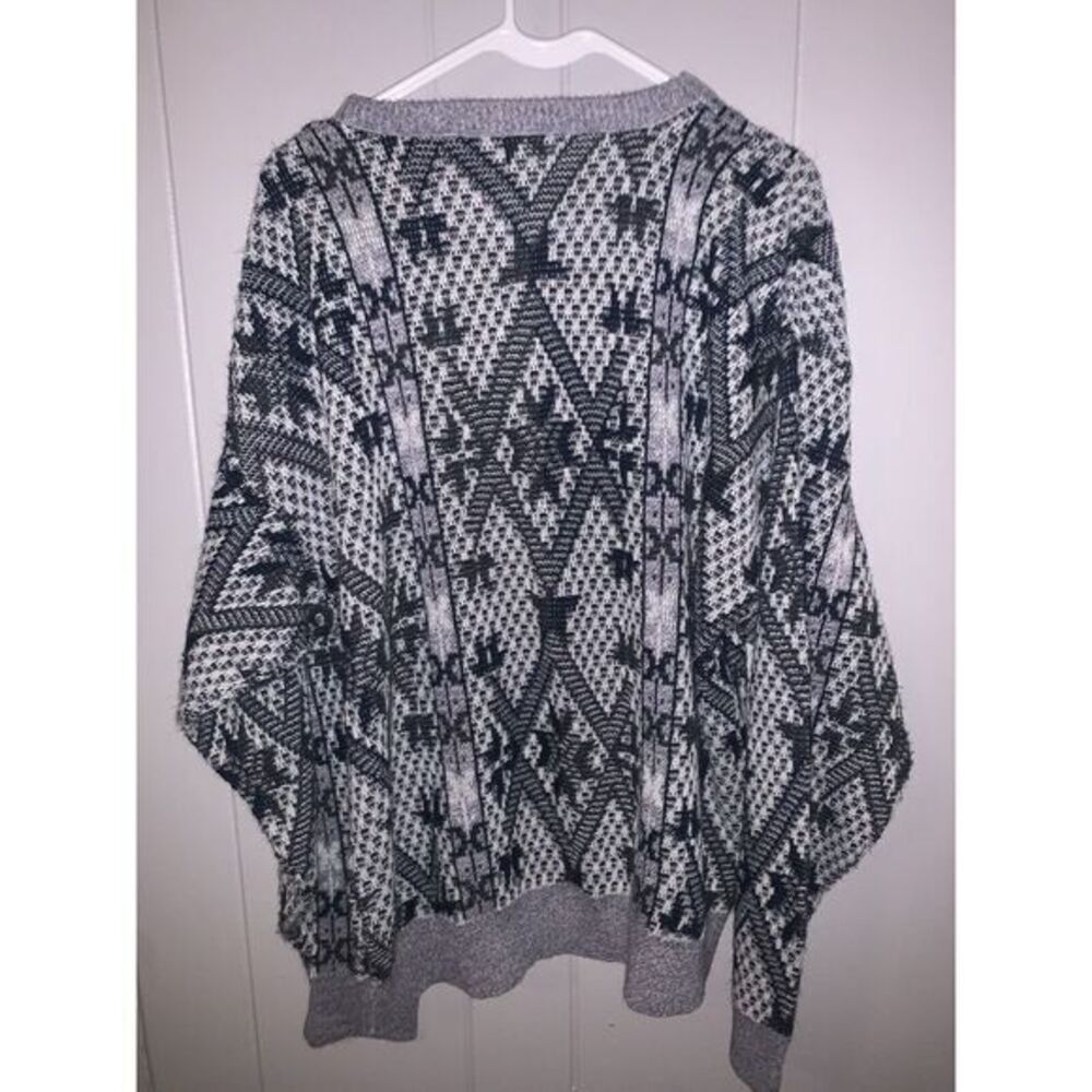 Men's Jantzen XL Acrylic Knit Grey Sweater Grandpa Core 90s Retro‎ Pullover